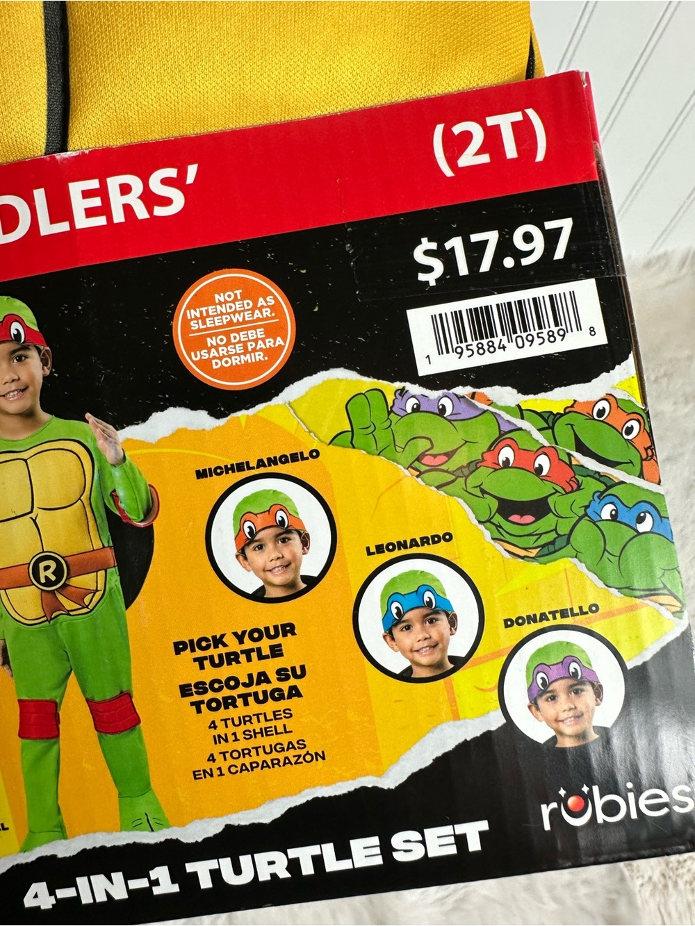 Rubies Teenage Mutant Ninja Turtles Infant and Toddlers Costume. 2T - Picture 11 of 13